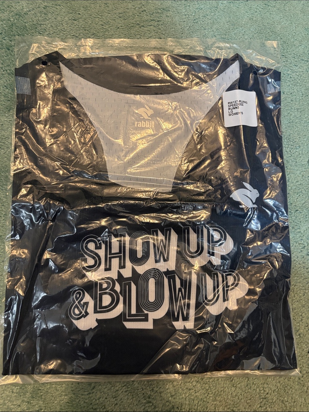 Rabbit Running Tank "Show Up & Blow Up" - Black with White Graphics